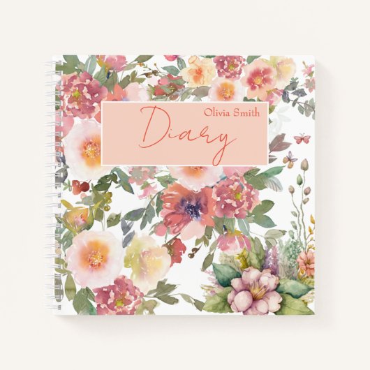Romantic Flowers Notitieboek (Voorkant)