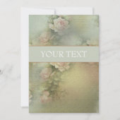 Romantic Flowers - Uitnodiging Kaart (Voorkant)