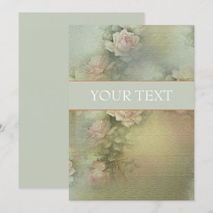 Romantic Flowers - Uitnodiging Kaart