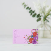 Romantic Flowers Visitekaartje (Staand voorkant)