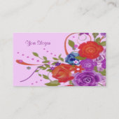 Romantic Flowers Visitekaartje (Achterkant)