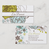 Romantic Flowers-visitekaartje Visitekaartje (Voorkant / Achterkant)