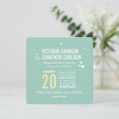 Romantic Foto Mint and Yellow Zig Zag Wedding Kaart (Staand voorkant)