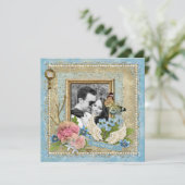 Romantic Foto slaat de datum op Save The Date (Staand voorkant)