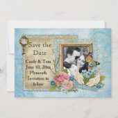 Romantic Foto slaat de datum op Save The Date (Voorkant)