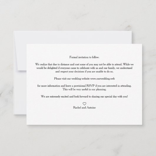 Romantic Four Wedding Engagement Photos Collage Save The Date (Achterkant)