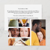 Romantic Four Wedding Engagement Photos Collage Save The Date (Voorkant / Achterkant)