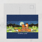 Romantic Fox Couple Whimsical Waterverf Briefkaart (Voorkant / Achterkant)