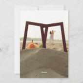Romantic Framed Beach Photo Card Wedding Invitatio Kaart (Achterkant)