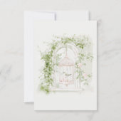 Romantic French Garden Chateau Bridal Shower  Bedankkaart (Achterkant)
