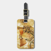 Romantic French Modern Paris Bicycle Bagagelabel (Voorkant verticaal)