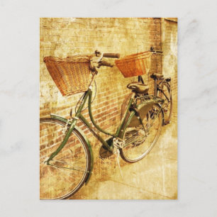 Romantic French Modern  Paris Bicycle Briefkaart