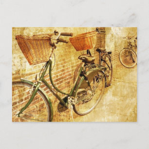Romantic French Modern Paris Bicycle Briefkaart