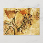Romantic French Modern  Paris Bicycle Briefkaart (Voorkant)