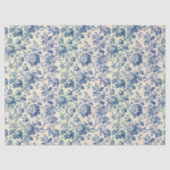  Romantic French toile de Jouy Powder Blue Floral  Tissuepapier (Voorkant)