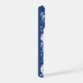 Romantic French Toile Powder Blue Personalized  iPhone Hoesje (Rechterkant)