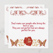 Romantic Fun Love Quote Soulmates Floral Custom (Voorkant / Achterkant)