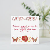 Romantic Fun Love Quote Soulmates Floral Custom (Staand voorkant)