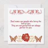 Romantic Fun Love Quote Soulmates Floral Custom (Voorkant)