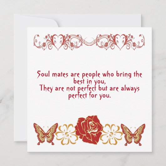 Romantic Fun Love Quote Soulmates Floral Custom (Voorkant)