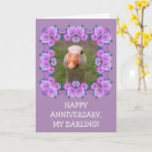 Romantic Funny Goose Jubileum Kaart (Gele Bloem)
