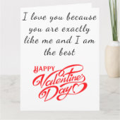 Romantic Funny Message Beauful Glossy Valentijn Kaart (Voorkant)