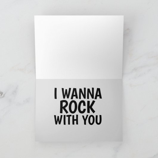 ROMANTIC FUNNY ROCKING WENSKAART KAART (Binnen)