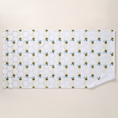 Romantic Funny Two Honeybees In Love Design Strandlaken (Voorkant)