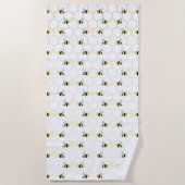 Romantic Funny Two Honeybees In Love Design Strandlaken (Voorkant)