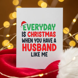 Romantic Funny Wife Christmas Greeting Feestdagenkaart
