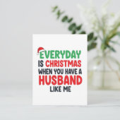 Romantic Funny Wife Christmas Greeting Feestdagenkaart (Staand voorkant)