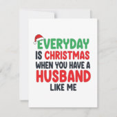 Romantic Funny Wife Christmas Greeting Feestdagenkaart (Voorkant)