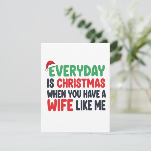 Romantic Funny Xmas Card for Husband Feestdagenkaart (Staand voorkant)