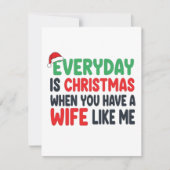 Romantic Funny Xmas Card for Husband Feestdagenkaart (Voorkant)