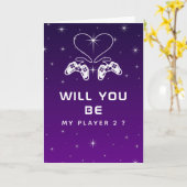 Romantic Gamer Geek Gaming Theme Valentijnsdag Kaart (Gele Bloem)