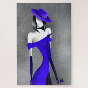 Romantic Gangster's Moll met Roos Jigzaag Puzzle Legpuzzel