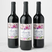 Romantic Garden Cheers Wine Labels Wijn Etiket (Flessen)