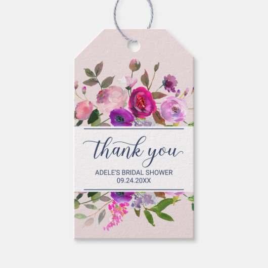 Romantic Garden Dank u wel Cadeaulabel (Voorkant)