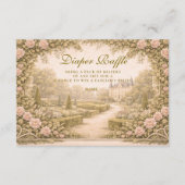 Romantic Garden Estate Diapper Raffle Informatiekaartje (Voorkant)