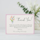 Romantic Garden Floral Wedding  Bedankkaart (Staand voorkant)