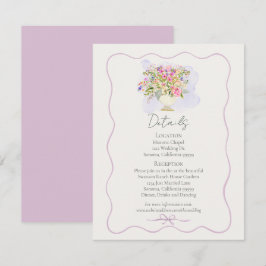 Romantic Garden Floral Wedding  Informatiekaartje