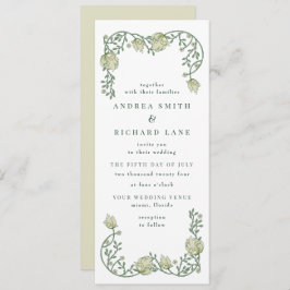 Romantic Garden Floral Wedding Invitation Kaart