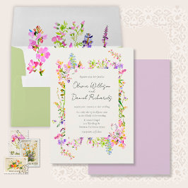 Romantic Garden Floral Wedding  Kaart