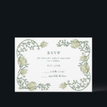 Romantic Garden Floral Wedding RSVP Kaartje<br><div class="desc">Romantische tuinbouwerij RSVP-kaarten voor je botanische, tuin- of romantische bruiloft. Pas de sjabloon aan met je reactie op de datum. Neem contact met me op als je nog meer hulp nodig hebt of als je een aanpassingsaanvraag hebt, zoals menuopties, het aantal gasten dat aanwezig is, enz. Ik zou dit graag...</div>