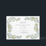 Romantic Garden Floral Wedding RSVP Kaartje<br><div class="desc">Romantische tuinbouwerij RSVP-kaarten voor je botanische, tuin- of romantische bruiloft. Pas de sjabloon aan met je reactie op de datum. Neem contact met me op als je nog meer hulp nodig hebt of als je een aanpassingsaanvraag hebt, zoals menuopties, het aantal gasten dat aanwezig is, enz. Ik zou dit graag...</div>