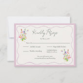Romantic Garden Floral Wedding RSVP Kaartje (Voorkant)