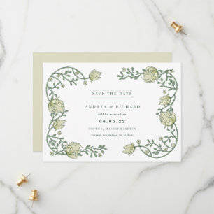 Romantic Garden Floral Wedding Save The Date