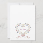 Romantic Garden Heart Wedding invitation Kaart (Achterkant)