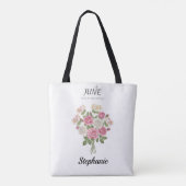 Romantic Garden Rose – June Birthday Gift Tote Bag (Achterkant)