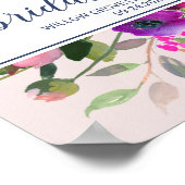 Romantic Garden Vrijgezellenfeest Welkom Poster (Hoek)